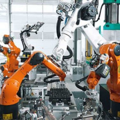 Kuka bras robotique de palettisation 4 axes KR 470 PA avec purificateur CNGBS automatisé comme robot industriel