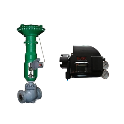 Des soupapes de commande pneumatique avec positionneur de soupape intelligent Koso KGP5000 et soupape solénoïde Burkert 5404