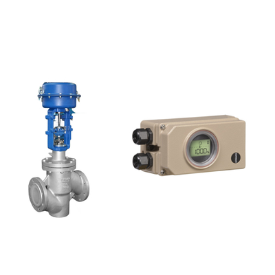 Valve de commande pneumatique avec positionneur électropneumatique Samson 3730-3 et soupape solénoïde de type 5404 Burkert