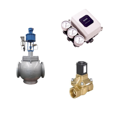 Valves de contrôle en porcelaine de haute qualité avec positionneur numérique KOSO PP800 et soupape solénoïde Burkert Type 5404