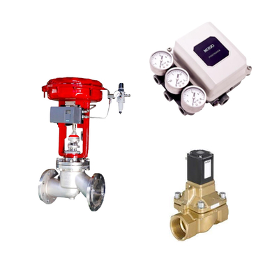 Valves de contrôle en porcelaine de haute qualité avec positionneur numérique KOSO PP800 et soupape solénoïde Burkert Type 5404