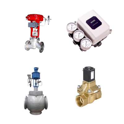 Valves de contrôle en porcelaine de haute qualité avec positionneur numérique KOSO PP800 et soupape solénoïde Burkert Type 5404