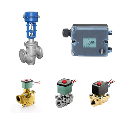 Valves de commande pneumatique avec positionneur électropneumatique Samson 3725 et valves solénoïdes ASCO