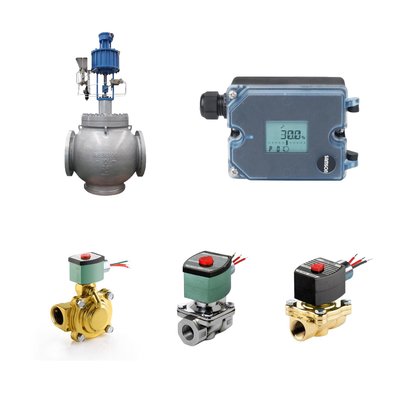 Valves de commande pneumatique avec positionneur électropneumatique Samson 3725 et valves solénoïdes ASCO