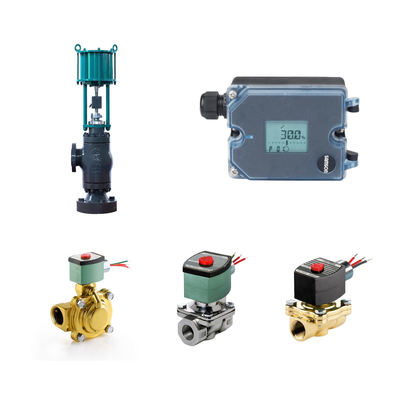Valves de commande pneumatique avec positionneur électropneumatique Samson 3725 et valves solénoïdes ASCO