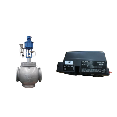 Valve de commande avec positionneur Fisher 3800 et soupapes solénoïdes ASCO série 210