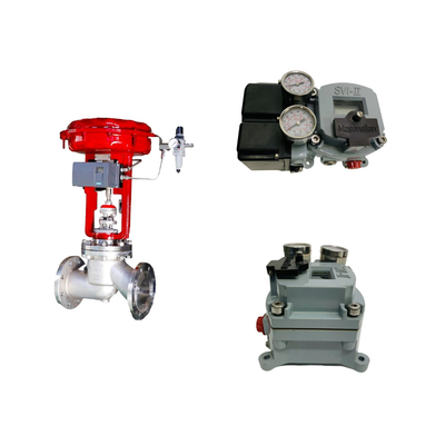 Valve de commande avec positionneur de soupape numérique de performance avancée Masoneilan SVI II AP et régulateur de filtre Fisher 67CFR