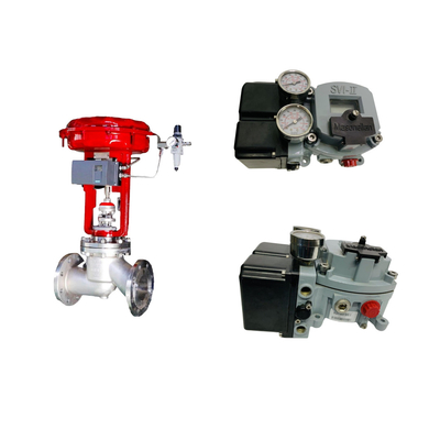 Valve de commande avec positionneur de soupape numérique de performance avancée Masoneilan SVI II AP et régulateur de filtre Fisher 67CFR