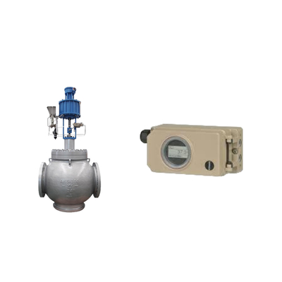 Valve de commande de tuyau ondulé avec positionneur électropneumatique Samson 3730-3 et régulateur de filtre Fisher 67CFR