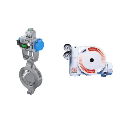 La soupape de commande chinoise avec le positionneur HART numérique Flowserve Logix 3200MD et le régulateur de filtre Masoneilan 78-40