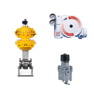 La soupape de commande chinoise avec le positionneur HART numérique Flowserve Logix 3200MD et le régulateur de filtre Masoneilan 78-40