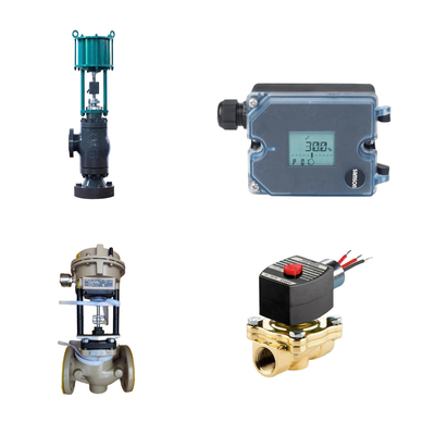 Valve de commande avec positionneur électro-pneumatique Samson 3725 avec sa fonction d'auto-étalonnage et de réglage automatique facile