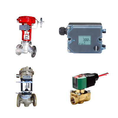 Valve de commande avec positionneur électro-pneumatique Samson 3725 avec sa fonction d'auto-étalonnage et de réglage automatique facile