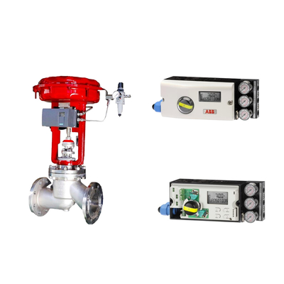 Valve de commande pneumatique avec positionneur ABB TZIDC-200 et commutateur de limite de rotor