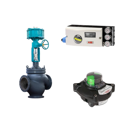 Valve de commande pneumatique avec positionneur ABB TZIDC-200 et commutateur de limite de rotor