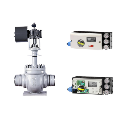 Valve de commande pneumatique avec positionneur ABB TZIDC-200 et commutateur de limite de rotor
