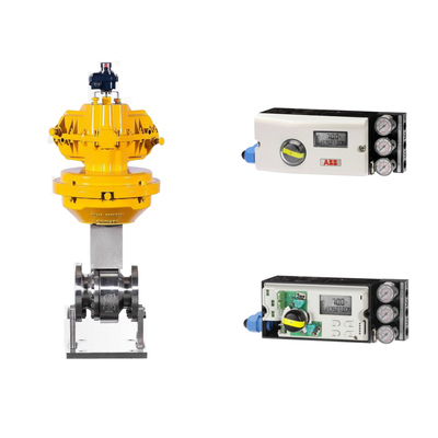 Valve de commande pneumatique avec positionneur ABB TZIDC-200 et valves solénoïdes à deux voies EMERSON ASCO210