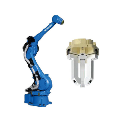 Manipulation du bras robotique 6 axes Yaskawa GP50 avec une pince robot personnalisée pour robot universel