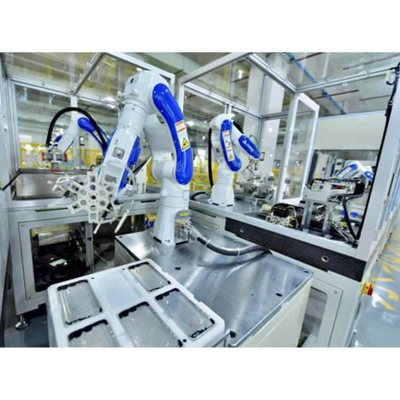 Manipulation du bras robotique 6 axes Yaskawa GP50 avec une pince robot personnalisée pour robot universel