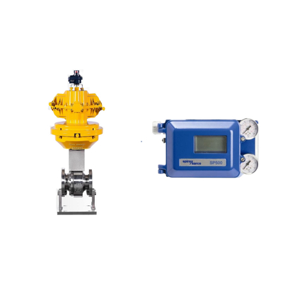 Valve pneumatique avec Spirax Sarco Smart Valve Positioner SP500 et commutateur de limite EMERSON