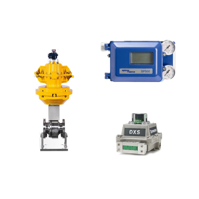 Valve pneumatique avec Spirax Sarco Smart Valve Positioner SP500 et commutateur de limite EMERSON