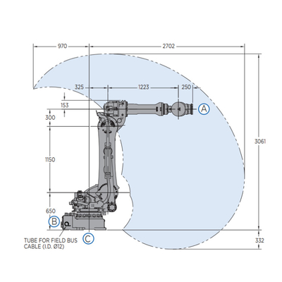 Parties d'équipements de manutention de matériaux pour robots industriels Yaskawa GP225 avec guide de rail linéaire CNGBS