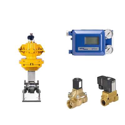 Le régulateur pneumatique Spirax Sarco Smart Valve Positioner SP500 et la soupape électromagnétique Burkert