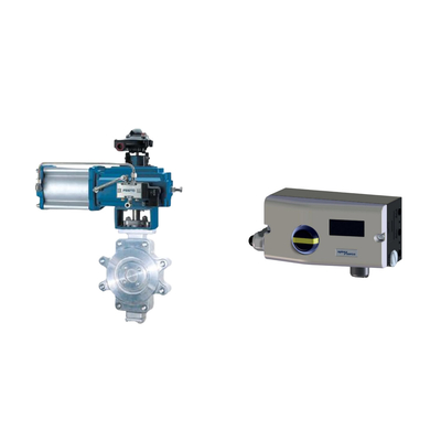 Valve pneumatique avec Spirax Sarco Smart Valve Positioner SP7-10-11 et régulateur de filtre Fisher 67CFR