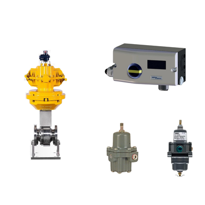 Valve pneumatique avec Spirax Sarco Smart Valve Positioner SP7-10-11 et régulateur de filtre Fisher 67CFR