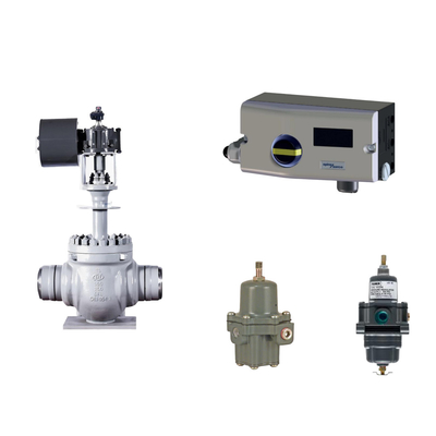 Valve pneumatique avec Spirax Sarco Smart Valve Positioner SP7-10-11 et régulateur de filtre Fisher 67CFR