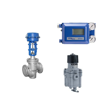 La célèbre soupape pneumatique chinoise avec Spirax Sarco positionneur de soupape intelligente SP500 et régulateur de filtre Fisher 67CFR
