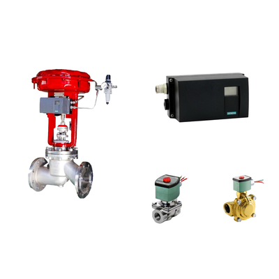 Positionneur de soupape de commande pneumatique Siemens SIPART PS2 et soupape magnétique Emerson-ASCO 210