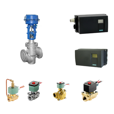 Positionneur de soupape de commande pneumatique Siemens SIPART PS2 et soupape magnétique Emerson-ASCO 210