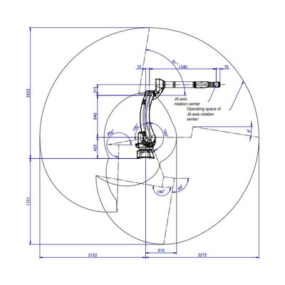 Armure de robot industriel à haute portée Fanuc M-20iD/12L à 6 axes en tant que robot de soudage pour le soudage