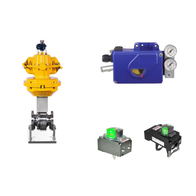 Valve de commande pneumatique chinoise avec positionneur de soupape Foxboro SRI990 et commutateur de limite de rotor