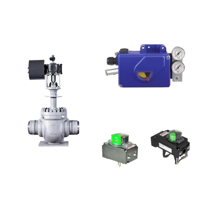 Valve de commande pneumatique chinoise avec positionneur de soupape Foxboro SRI990 et commutateur de limite de rotor