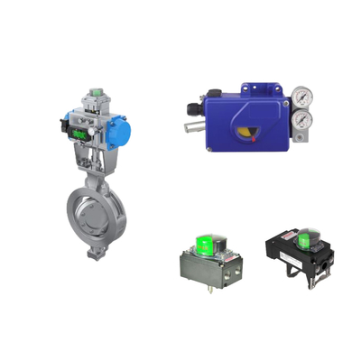 Valve de commande pneumatique chinoise avec positionneur de soupape Foxboro SRI990 et commutateur de limite de rotor