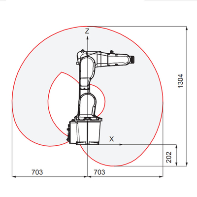 ABB IRB 1200 bras robotique industriel avec pinceuse CNGBS comme équipement de manutention de matériaux CNC