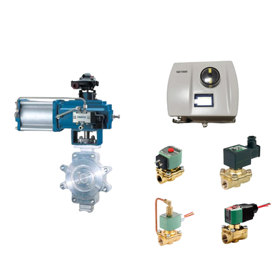 Valve de commande pneumatique avec Neles ND7000 Positionneur de vanne intelligent avec Asco Solénoïde Valve comme fournisseur de vanne Sto