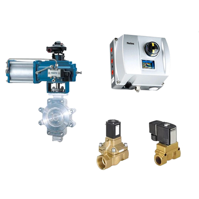 Valve de commande pneumatique chinoise avec Neles ND9000 positionneur de vanne intelligent et vanne solénoïde Burkert