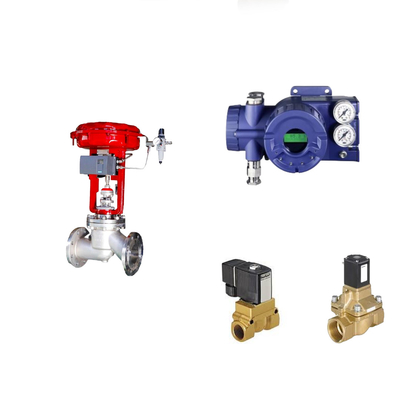 Une soupape de contrôle pneumatique chinoise avec positionneur de soupape Foxboro SRD960 et soupape magnétique Burkert
