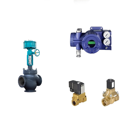 Une soupape de contrôle pneumatique chinoise avec positionneur de soupape Foxboro SRD960 et soupape magnétique Burkert