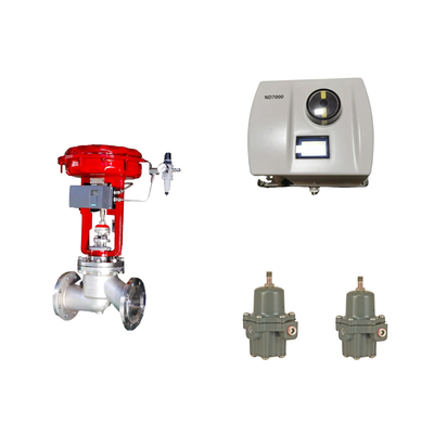 Valve de commande pneumatique chinoise avec positionneur de vanne Neles ND7000 et régulateur de filtre Fisher 67CFR
