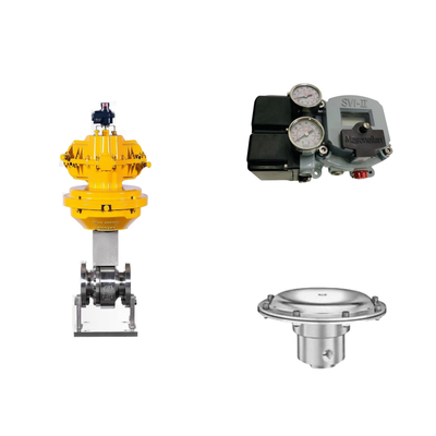 Valve de régulation pneumatique avec positionneur Masoneilan SVI2-21123121 et valve régulatrice de pression Tescom 44-4600
