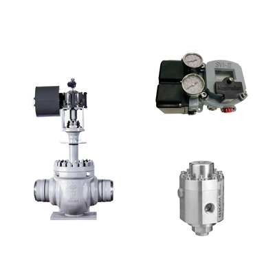 Valve de régulation pneumatique avec positionneur Masoneilan SVI2-21123121 et valve régulatrice de pression Tescom 26-1100