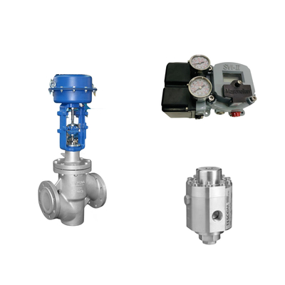 Valve de régulation pneumatique avec positionneur Masoneilan SVI2-21123121 et valve régulatrice de pression Tescom 26-1100