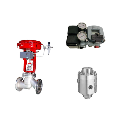 Valve de régulation pneumatique avec positionneur Masoneilan SVI2-21123121 et valve régulatrice de pression Tescom 26-1100