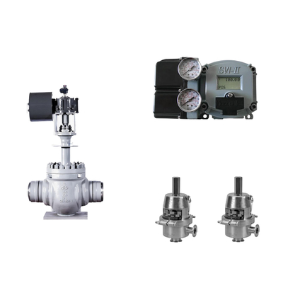 Valve de commande pneumatique avec positionneur Masoneilan SVI2-21123111 et vanne de régulation de pression Fisher SR5