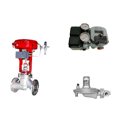 Valve de commande pneumatique avec positionneur Masoneilan SVI2-21123111 et valve régulatrice de pression Fisher T205B