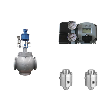 Valve de régulation pneumatique avec positionneur Masoneilan SVI2-21123111 et valve régulatrice de pression Tescom 26-1100